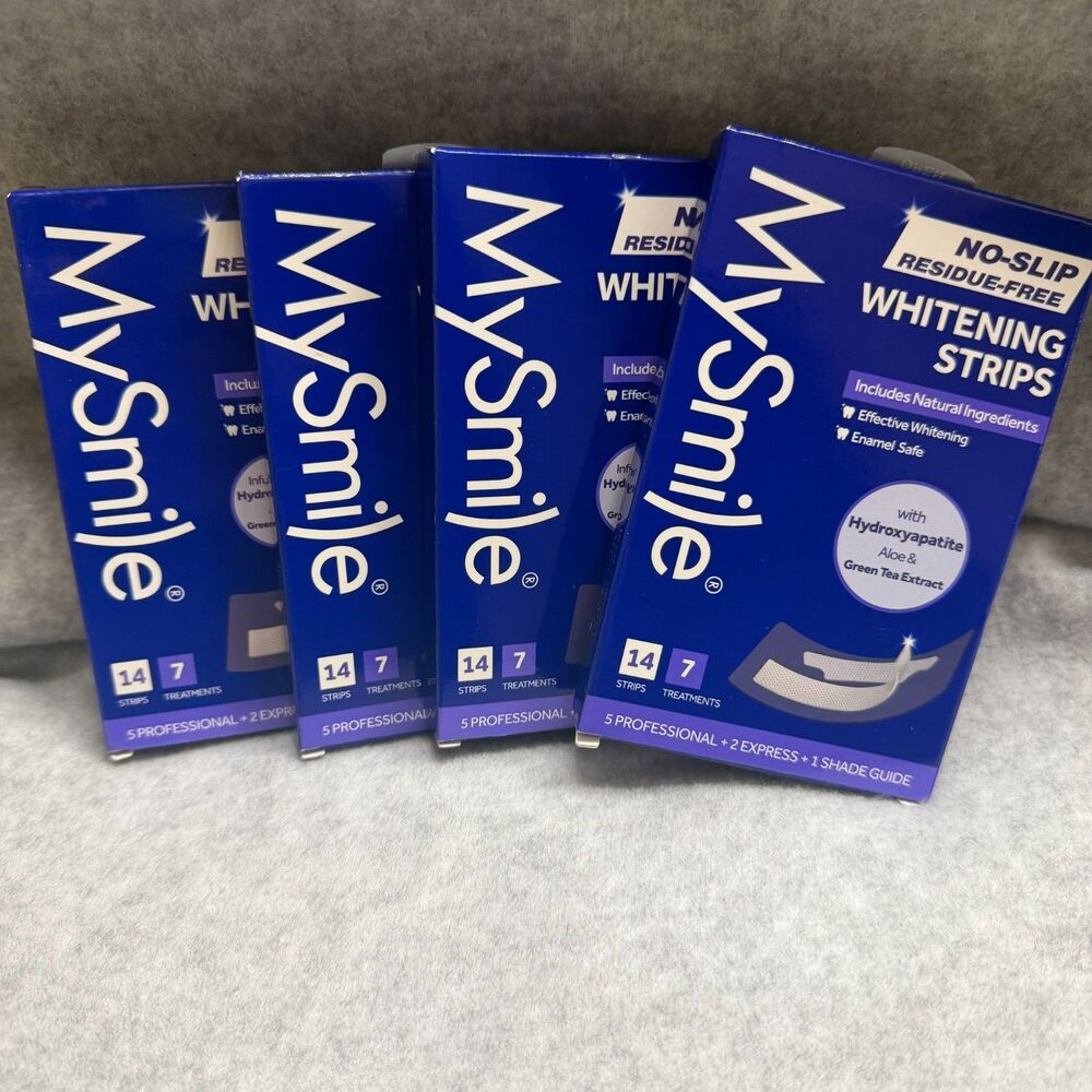 4 Boxes MySmile 56pcs Teeth Whitening Strips Non-Sensitive Whitestrips